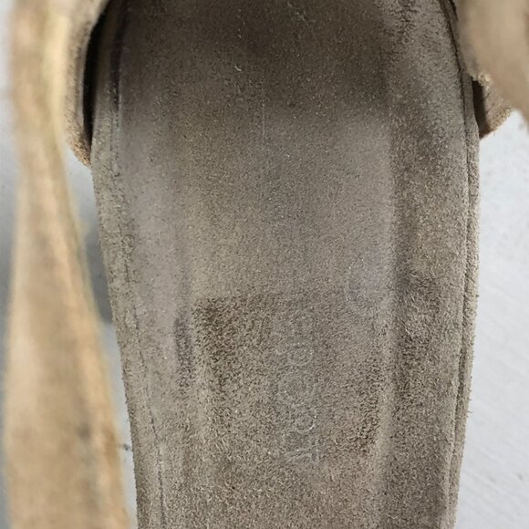 Janet Sport Women's Size 38 Brown Open Toe Studded Back Zip High Heel Sandals - Picture 13 of 13